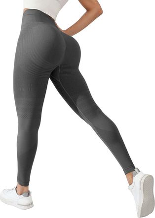 Generic Cocila Women 3D Compression Leggings Scrunch Bums Seamless High Waisted Yoga Activewear Stretch Gym Lift Pants Anti Cellulite Workout Running Slim Sof