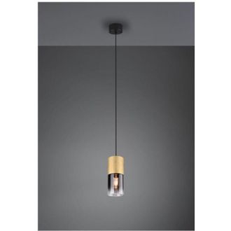 Trio Iluminaci&oacute;n De Tr&iacute;o De Vidrio Ahumado De Lat&oacute;n Con Suspensi&oacute;n Individual Robin