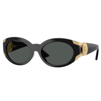 Versace Accessoires, unisex, Zwart, ONE Size, Ovale Zonnebril