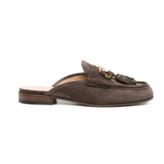 Valentino Schoenen, Dames, Bruin, 40 EU, Su&egrave;de, VLogo Signature Tassel-Detail Mule