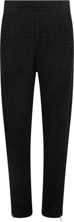 Givenchy Zwarte broek met elastische taille en ritssluiting - Dames - Slim Fit Broeken - Zwart - S - Wol - Broeken