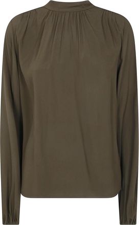 N&deg;21 Stoffen Blouse Shirt - Dames - Blouses - Groen - 2XS - Overhemden