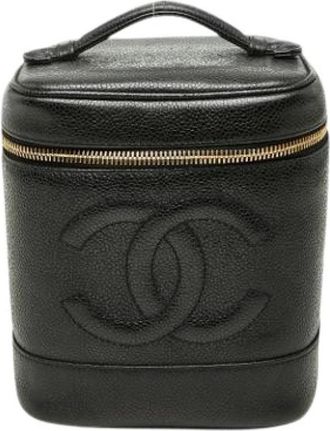 Chanel Pre-owned Vintage Vanity Bag - Dames - Vintage Handtas - Zwart - ONE Size - Vintage