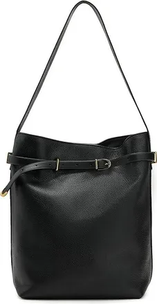 Madewell Belted Essentials Bucket Tote Shoulder Womens Handbags True Black, Leather