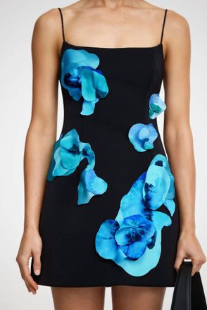 Acler Parrfold Mini Dress In Iris Intensity
