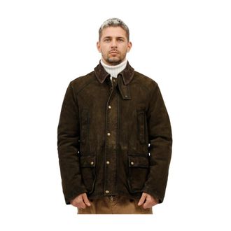 The Jack Leathers Hombre, Chaquetas, Marrón, Talla: L