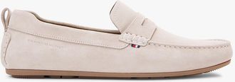 Tommy Hilfiger Mens Cleated Suede Driving Loafer - Beige - US 11.5 / EU 45