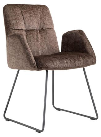 Global Interiors 360&deg; drehbarer Design Esszimmerstuhl Cleo mit Echtlederbezug