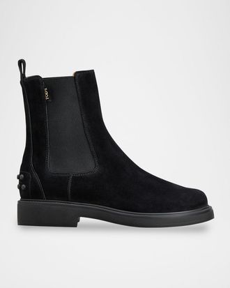 Tod's Gomma Suede Ankle Boots