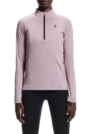 On Climate Quarter Zip Running Top in Heron at Nordstrom, Size X-Small