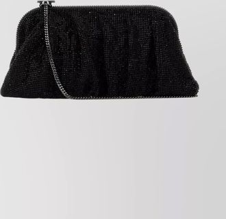 Benedetta Bruzziches rhinestone knit venus la grande clutch bag
