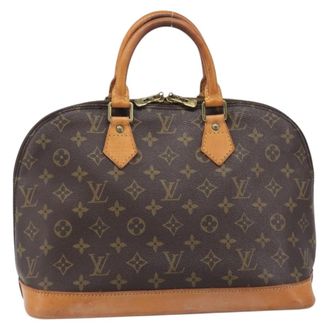 Louis Vuitton Alma Handbag Monogram Canvas Brown Canvas Handbag (Pre-Owned)