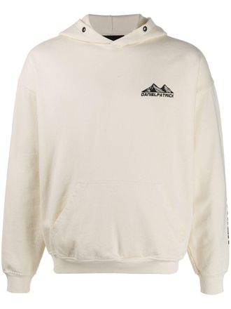 Daniel Patrick Hoodie met logoprint - Wit