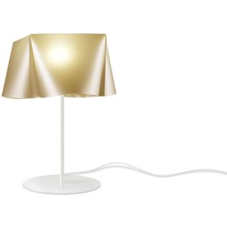 Linea Zero L&aacute;mpara De Mesa Base Y V&aacute;stago Oro Nuevo En Metal Cm. 28x35h