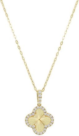Sabrina Designs 14K 0.33 ct. tw. Diamond Clover Necklace