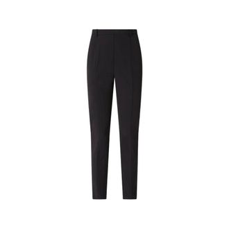 Pinko Tancredi Cropped Broek - Dames - Vrijetijds broeken - Zwart - S - Leer - Broeken
