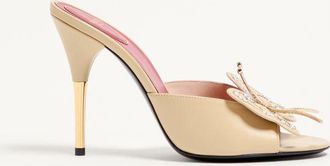 Valentino Garavani Flutterby Kidskin Slide Sandal with Butterfly Detail 105mm Woman ROPE 35.5