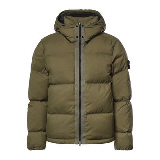 Stone Island Jassen, Heren, Groen, 2Xl, Matt Ripstop Cordura Advanced Fabrics Down Jacket