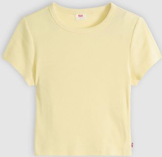 Levi's Hayes Cropped Tee - Womens - XS - Yellow / French Vanilla