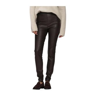 Knit-ted Amberly Legging - Dames - Broeken - Bruin - Maat: XS Leer