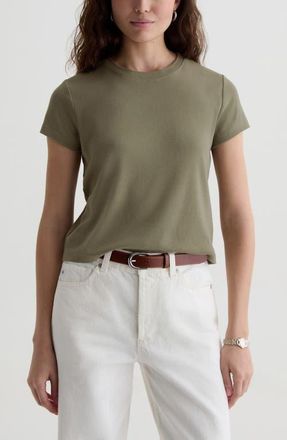 AG - Adriano Goldschmied Sadie Crop T-Shirt in Spruce Green at Nordstrom, Size X-Small