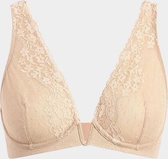 Commando Double Take Stretch Lace Plunging Bra