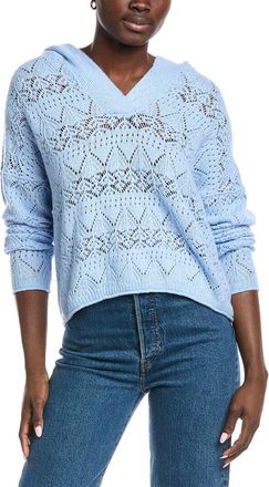 Autumn Cashmere Sequin Pointelle Cashmere-Blend Hoodie