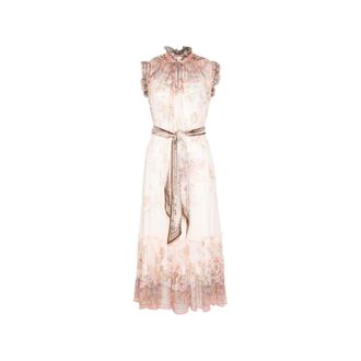 Zimmermann Midi Dresses, female, Pink, Size: M Midi Dress