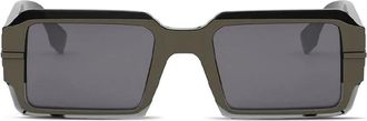 Fendi rectangle-frame sunglasses - Black