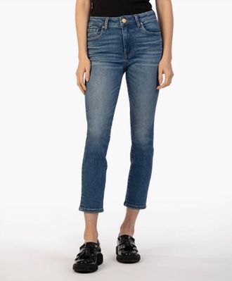 Kut from the Kloth High Rise Crop Straight Jeans In Cetherine