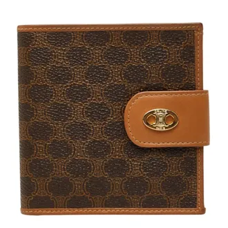 Celine Macadam Brown Pvc Leather Wallet (Bi-Fold) (Pre-Owned)