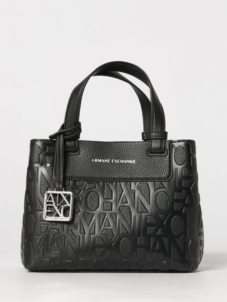 A|X Armani Exchange Borsa in pelle sintetica a grana con logo impresso