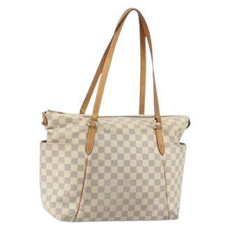 Louis Vuitton Pre-owned Tote Bags, female, White, Size: ONE SIZE Pre-owned Canvas Tote Bag