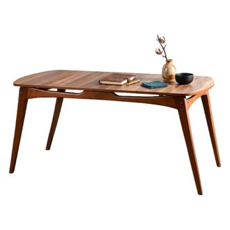 Dmora Mesa Fijo Pretoro, 6 Asientos, Forma Rectangular, Soporta 120 Kg, 160x80x75 Cm, Marr&oacute;n Nogal