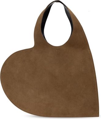 Coperni Double Heart Handbag - Dames - Handtassen - Bruin - ONE Size - Leer - Tassen