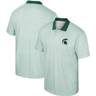 Colosseum Mens Colosseum White Michigan State Spartans Print Stripe Polo at Nordstrom, Size Xxx-Large