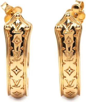 Louis Vuitton 2020 Gold Plated Nanogram Sweet Dreams Hoop Earrings costume earrings - women - Gold Plated - One Size