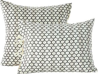 Melange Home Mélange Home Hand-Stitched Scallop Kantha Sham Set