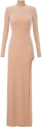 Elisabetta Franchi Elegante Jurk Abito - Dames - Avondkleed - Roze - M - Polyester - Kleedjes