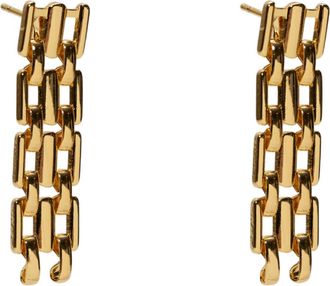 Argento Vivo Panthera Link Linear Drop Earrings in Gold at Nordstrom