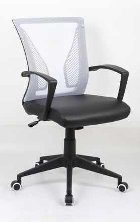 ebuy24 Ebuy24 - Silla De Oficina Vcm Ergon&oacute;mica Silla Giratoria Ajustable Silla De Oficina Para Oficina Y Oficina En Casa - Offilo Pu (negro / Blanco)
