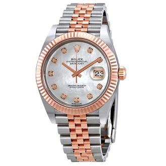 Rolex Pre-owned Rolex Datejust Automatic Diamond Mens Steel and 18ct Everose Gold Jubilee Watch 126331MDJ