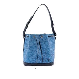 Louis Vuitton Pre-owned Bucket Bags, female, Blue, Size: ONE SIZE Pre-owned Denim Petit Noe