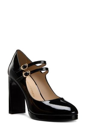 Stuart Weitzman Babette Platform Mary Jane Pump in Black at Nordstrom, Size 8.5