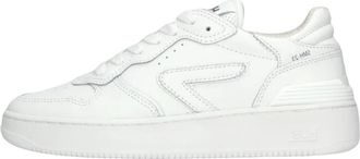 HUB Retro Witte Basketbalsneakers - Dames - Sneakers - Wit - 39 EU - Leer - Schoenen
