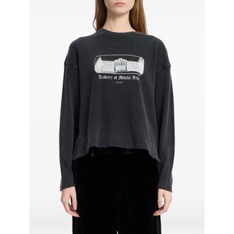 Ann Demeulemeester Graphic-print Waffle-knit T-shirt