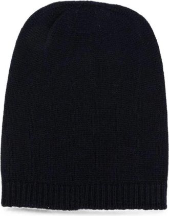 Fabiana Filippi Ribbed Knit Muts - Dames - Hoeden - Blauw - ONE Size - Wol - Accessoires
