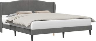 vidaXL Struttura Del Letto Grigio Scuro 180 X 200 Cm Velluto Vidaxl