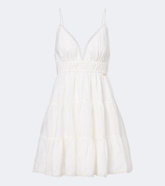 Melissa Odabash Dulcie crochet-trimmed minidress