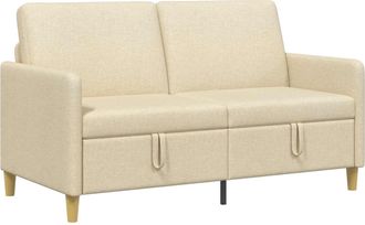 vidaXL Sof&aacute; Con Almacenamiento Crema 152 X 78 X 87 Cm Poli&eacute;ster Vidaxl